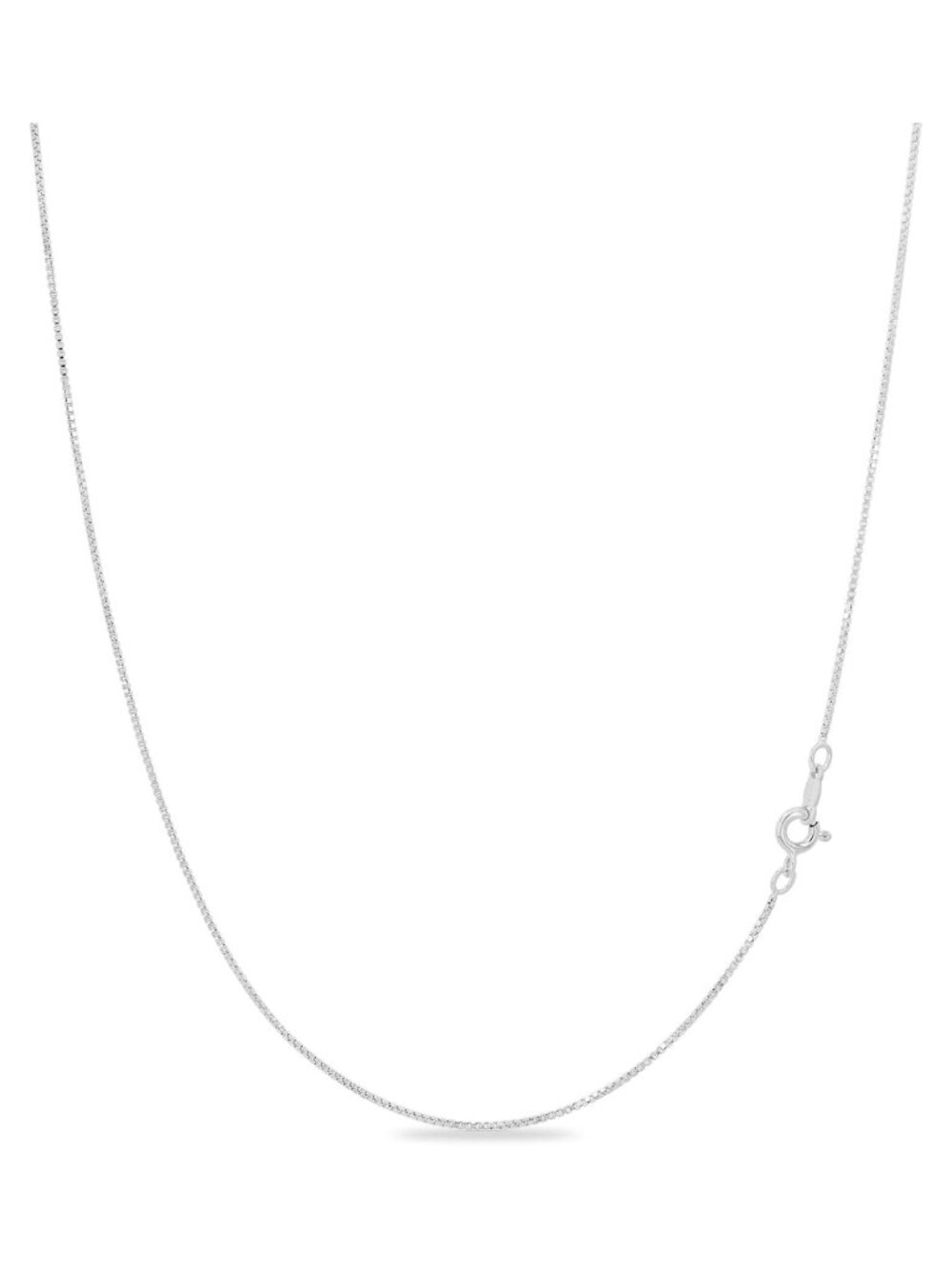 Women's 18K Gold Plated Sterling Silver Box Chain Necklace 18 Inch